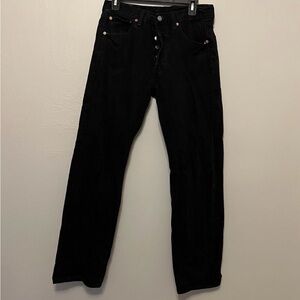 Levi’s Men’s Classic 501 Black Button Fly Straight Leg Jeans 32 X 32